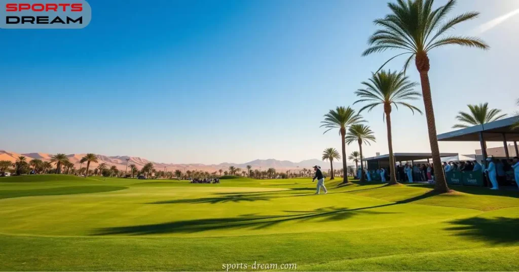 a person on a golf course