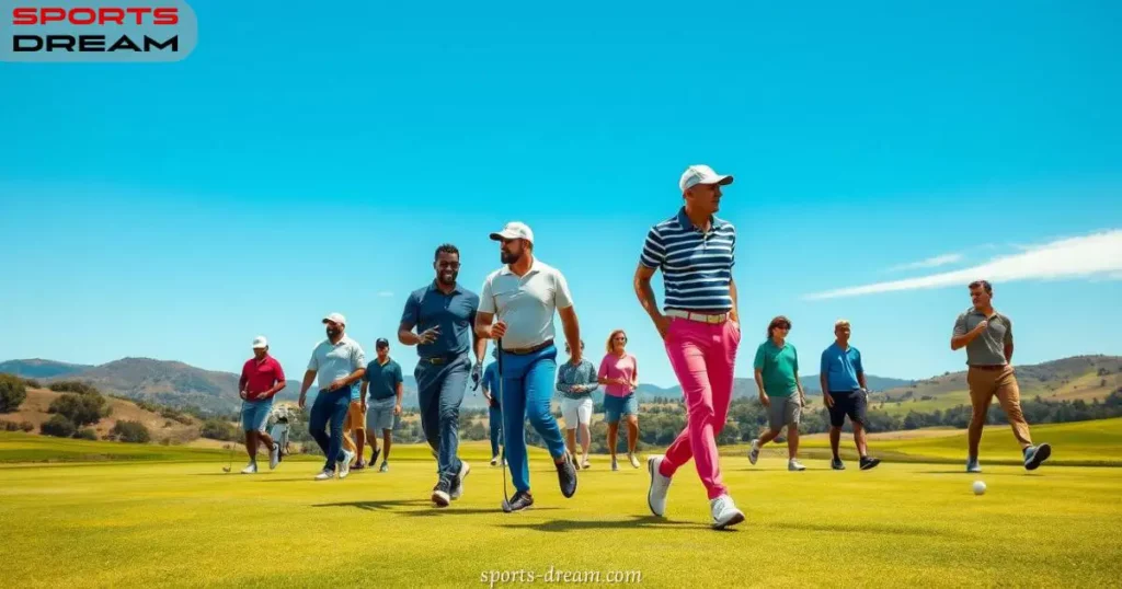 a group of people 
 فرصة للانضمام إلى LIV Golf في السعودية Sports Dream walking on a golf course